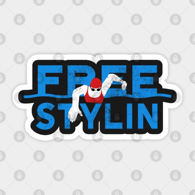 Freestylin Womens Swimming Sticker by atomguy